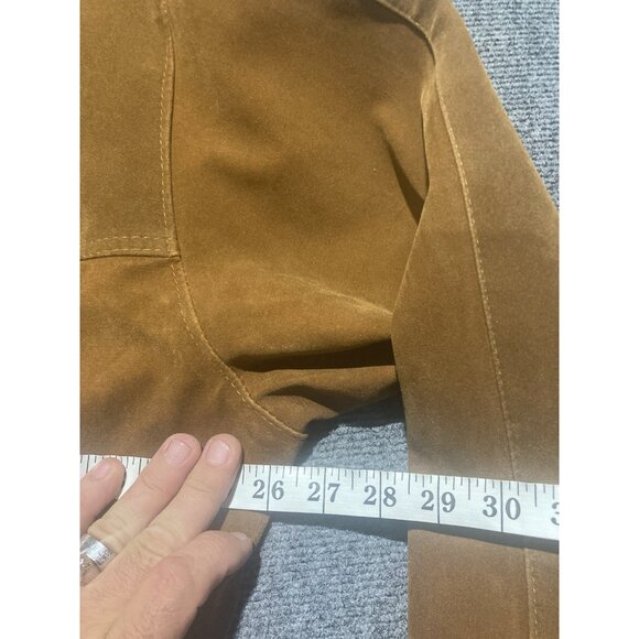 Vintage Alta Mods Italy Faux Suede Bomber Jacket  Men’s Size XL Brown Full Zip - Picture 7 of 11